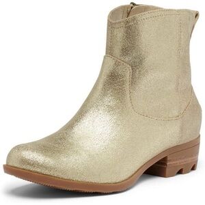 Sorel Gold shimmer Ankle Boots